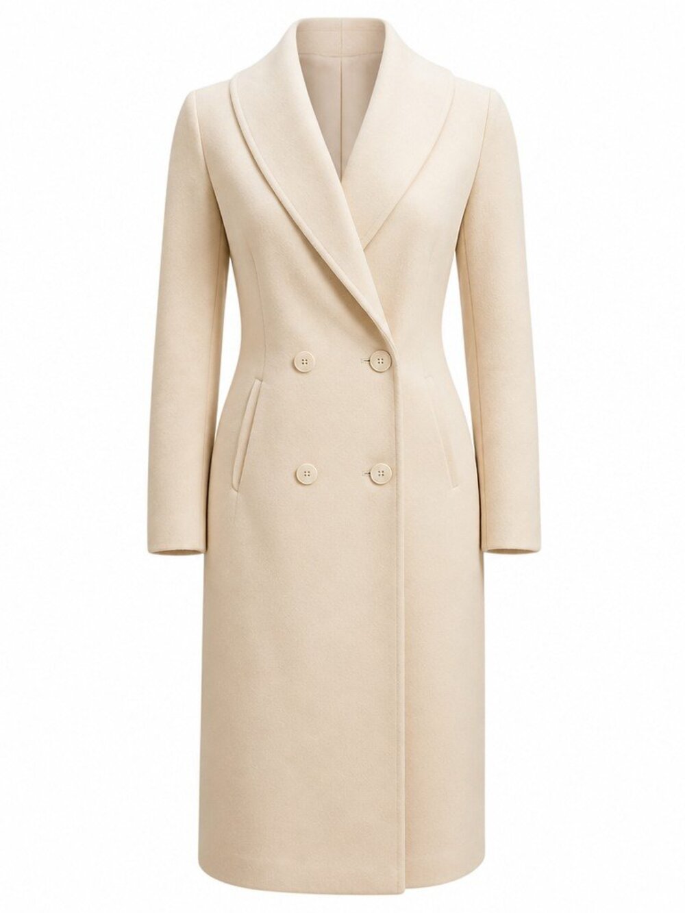 Vintage Forecaster of Boston Cream Wool-blend Long Pea Coat